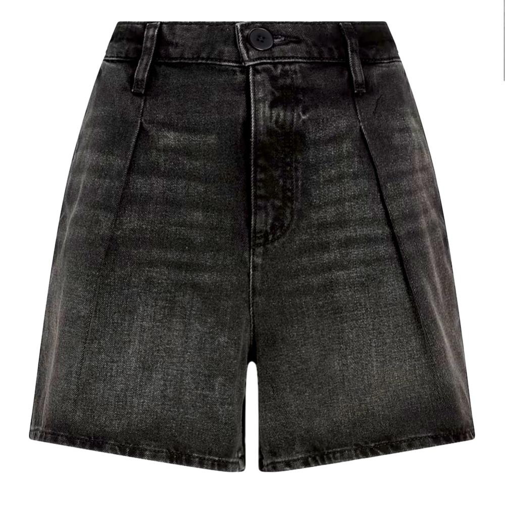 Express Super High Waisted Black Tailored Jean Shorts